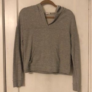 Heather Grey Cropped Hoodie